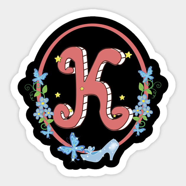 Initial Of Princess With K Letter K Sticker Teepublic