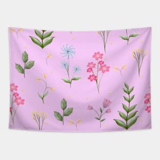 Cutest Flower Hand drawn Seamless Pattern Tapestry