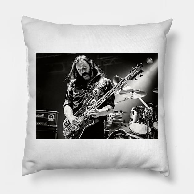 Motörhead Lemmy Kilmister Art Print Heavy Metal Poster Speed Metal Hard Rock Pillow by ZiggyPrint