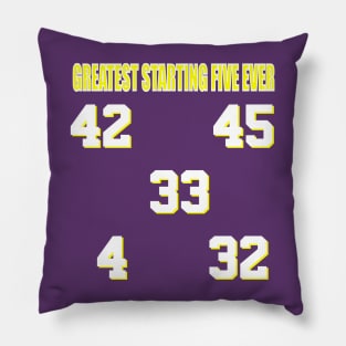 80s Lakers Greatest Starting 5 Ever Pillow