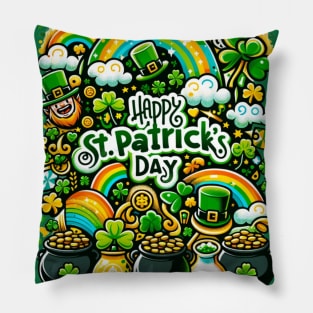 Leprechaun's Treasure Festive Design Pillow