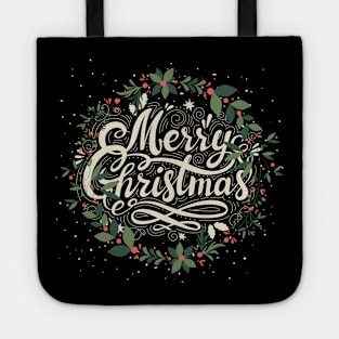 Merry Christmas Floral Look Tote