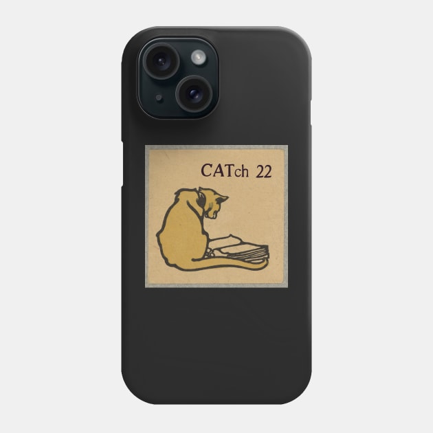 Vintage cat reads classic literature Phone Case by picsoncotton