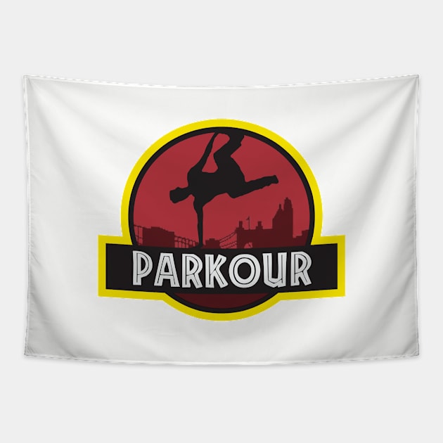 Parkour Tapestry by rombcas