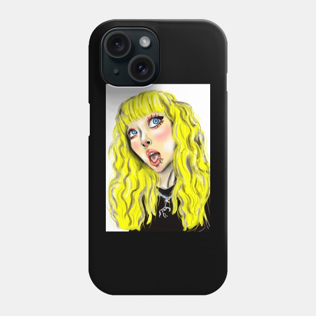 Sweet but a Psycho Phone Case by The Drawing Artist