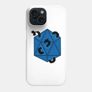 Roleplaying game sea serpent emerges from dice Phone Case