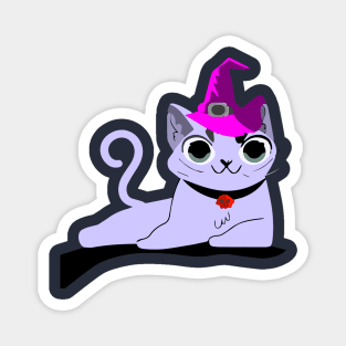 Cat in halloween attire Magnet