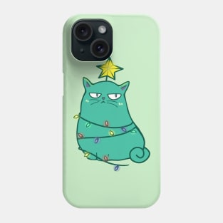 Grumpy Christmas cat Phone Case