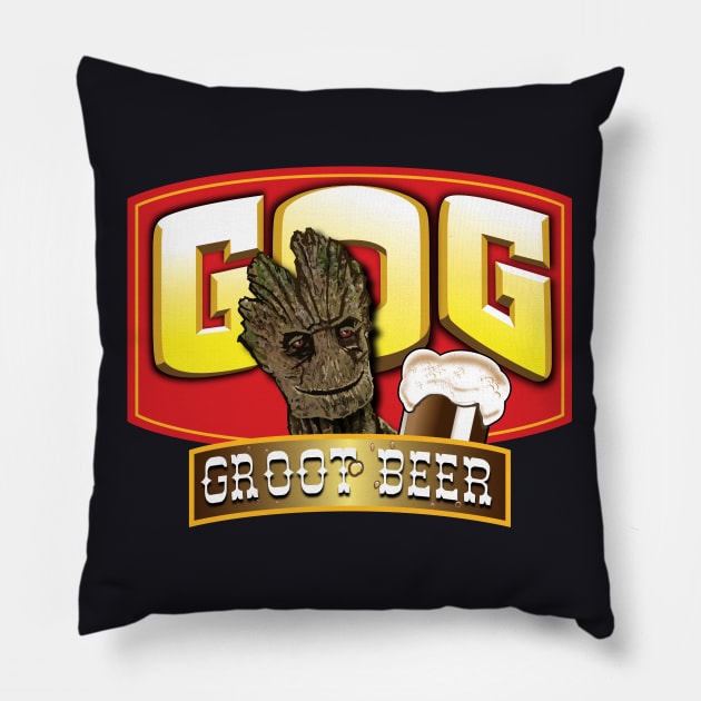 GROOT BEER Pillow by KARMADESIGNER T-SHIRT SHOP