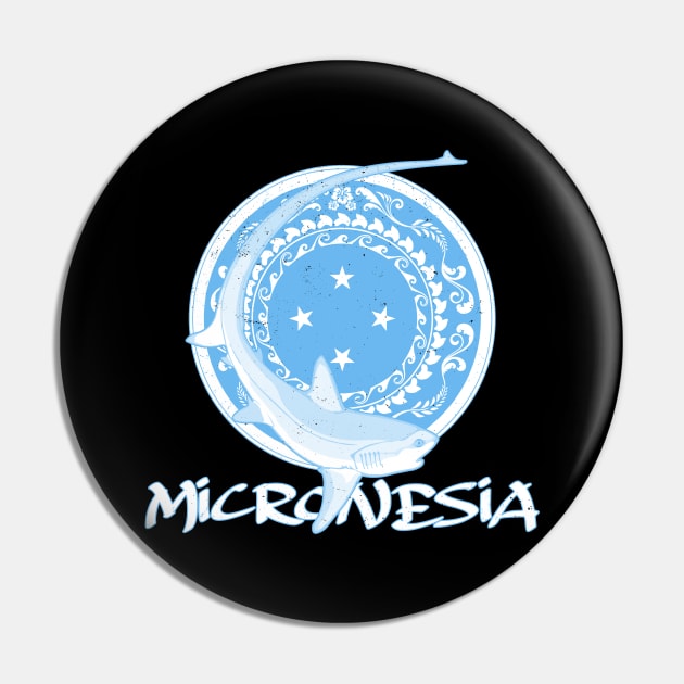 Thresher Shark Micronesia Pin by NicGrayTees