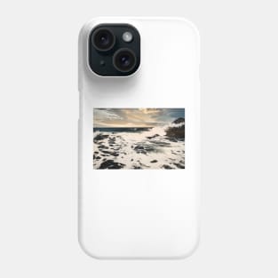 Crashing waves sunset beach Phone Case