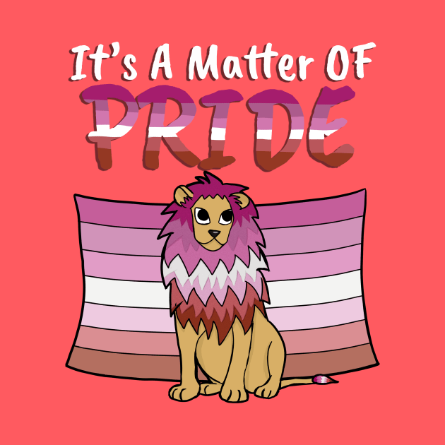 Lesbian Pride Lion- With Text by marzipanpond