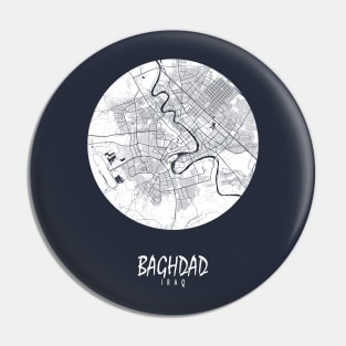 Baghdad, Iraq City Map - Full Moon Pin