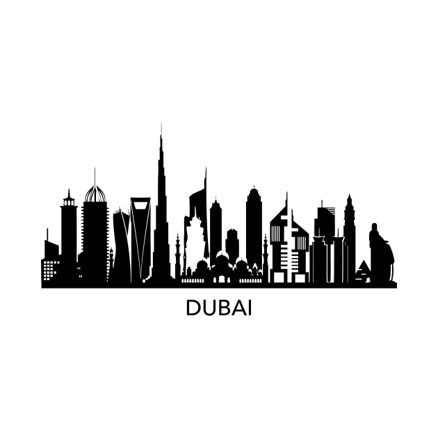 Dubai Skyline by Elenia Design