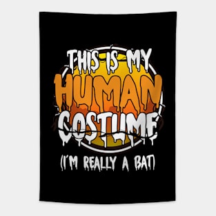 This Is My Human Costume I'm Really A Bat Funny Lazy Halloween Costume Last Minute Halloween Costume Halloween 2021 Gift Tapestry