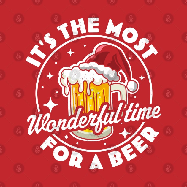 It's The Most Wonderful Time For A Beer - Beer Drinking Xmas by OrangeMonkeyArt