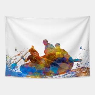 whitewater rafting-watercolor Tapestry