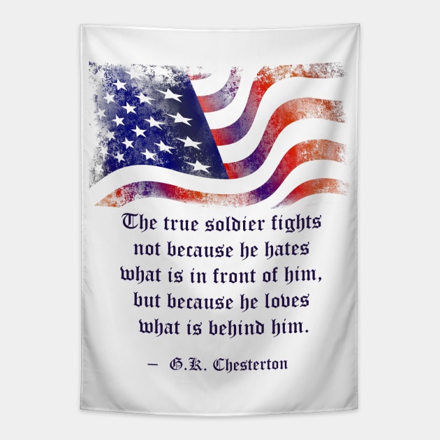 American Patriot. Words of Wisdom Collection Tapestry by ArtlyStudio