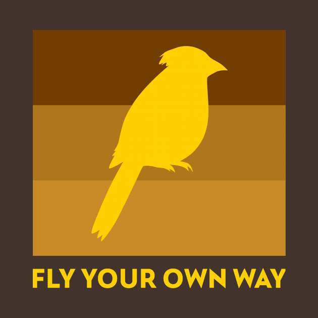 Fly Your Own Way Parrot Bird design, Motivational Quote by TatianaLG