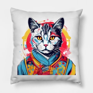 Cool cartoon cat design Pillow