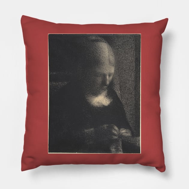 Embroidery; The Artist's Mother Pillow by GeorgesSeurat