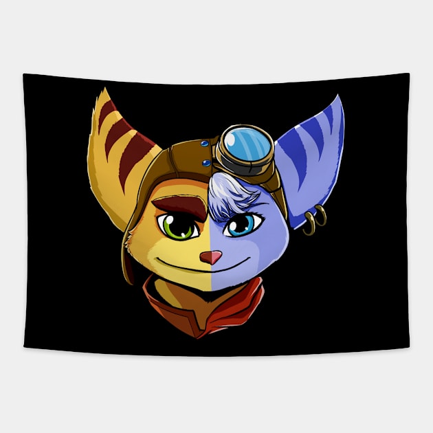 Ratchet & Rivet R & R Tapestry by sullyink