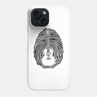 Fingerprint Acoustic Guitar Outline Light Theme Phone Case