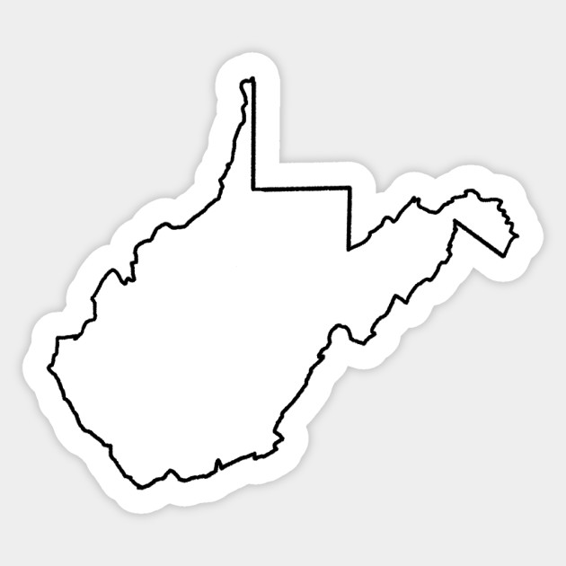 West Virginia Blank Outline West Virginia Sticker