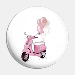 Pink scooter Pin