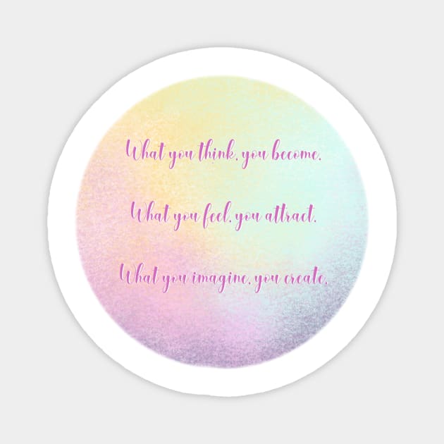 Inspirational quote Buddha Sticker Magnet by ColorsHappiness