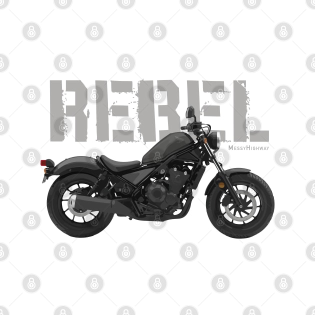 Honda Rebel 500 19 black, s by MessyHighway