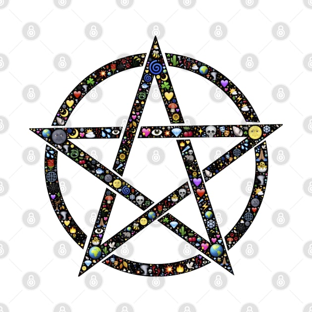 Pretty Pentagram Spiritual Wiccan Pagan by Gothic Rose Designs