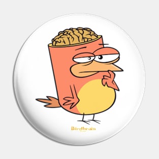 Birdbrain Design for Bird Lovers Pin