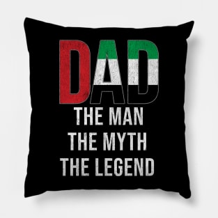 UAE Emirati Dad The Man The Myth The Legend - Gift for UAE Emirati Dad With Roots From UAE Emirati Pillow