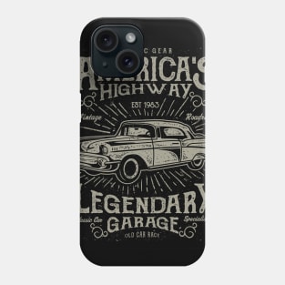 Cars Classic Cars Retro Highway Vintage Distressed Car Phone Case