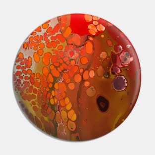 Bright Orange Organic Texture with Cells - WelshDesignsTP001 Pin