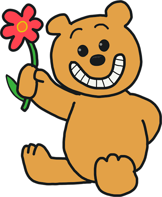 teddy bear flower Kids T-Shirt by wolfmanjaq