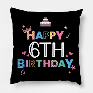 Happy Birthday 6. Geburtstag Pillow