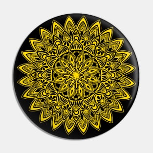 Mandala (yellow) Pin