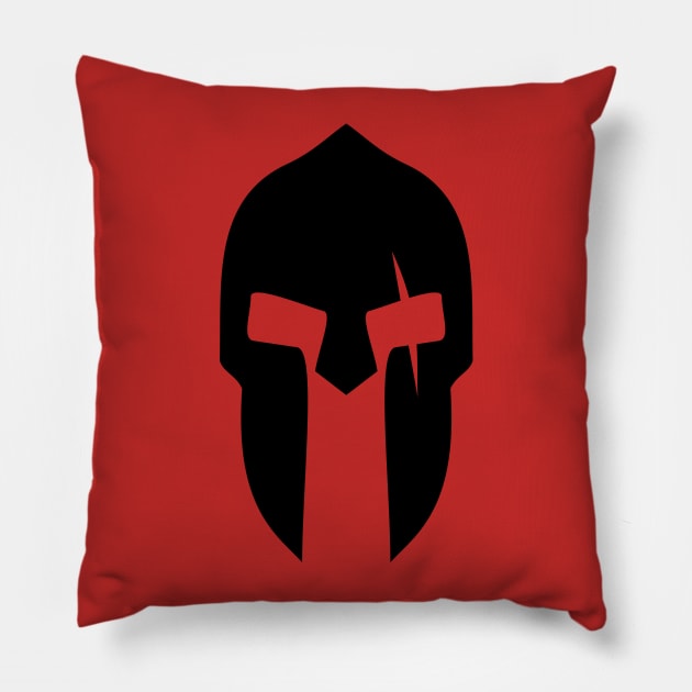 300 - Leonidas Spartan helmet Pillow by LiveForever