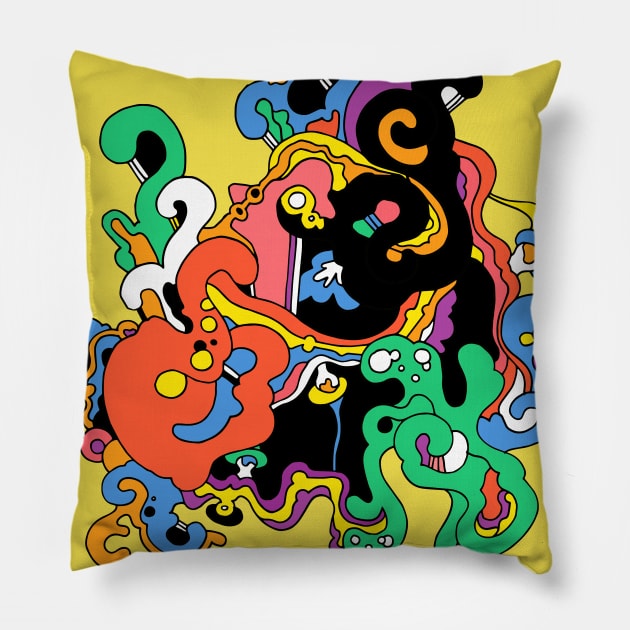 Swirly Junction Pillow by ShelbyWorks