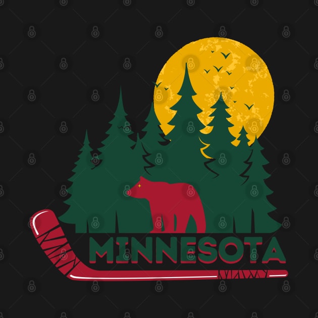 Minnesota Wild "Outdoors" Hockey by SiebergGiftsLLC