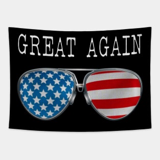 AMERICA PILOT GLASSES GREAT AGAIN Tapestry