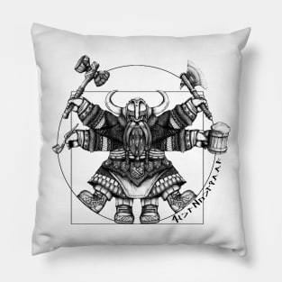 Vitruvian Dwarf Pillow