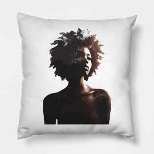 Afrocentric Woman Nature Pillow