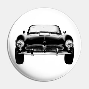 BMW 507 (1956–1959)  Cars Form Black Design Pin