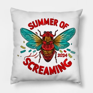 Cicada Summer of Screaming T-Shirt Pillow