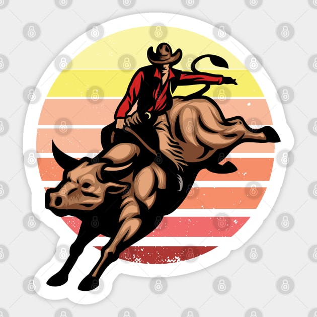 Men's Vintage Rodeo T Shirt American Cowboy Shirts Wild West Bull