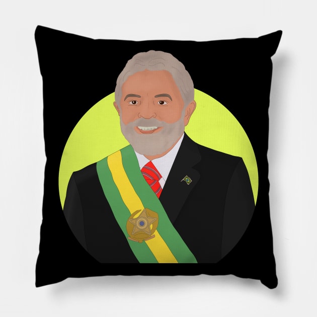 Lula Brazilian Pillow by DiegoCarvalho