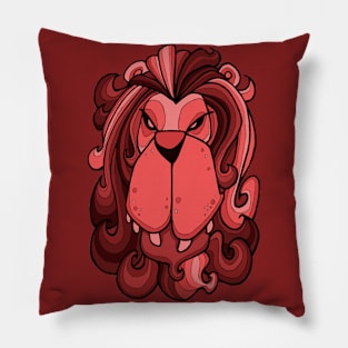 Lion - Chile Oil Red Pillow